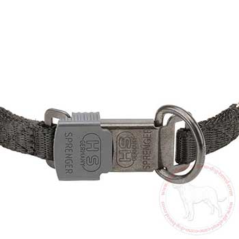 Click lock buckle of Cane Corso pinch collar