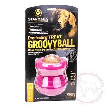 Large dog treat groovy ball for Cane Corso