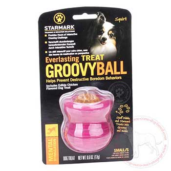 Dog safe treat groovy ball for Cane Corso