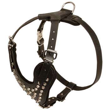 Leather Dog Harness with Adjustable Straps