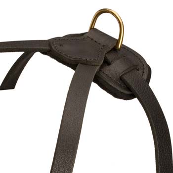 Safety walking leather dog harness