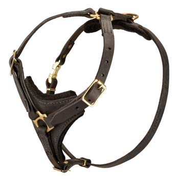 Super strong leather dog harness