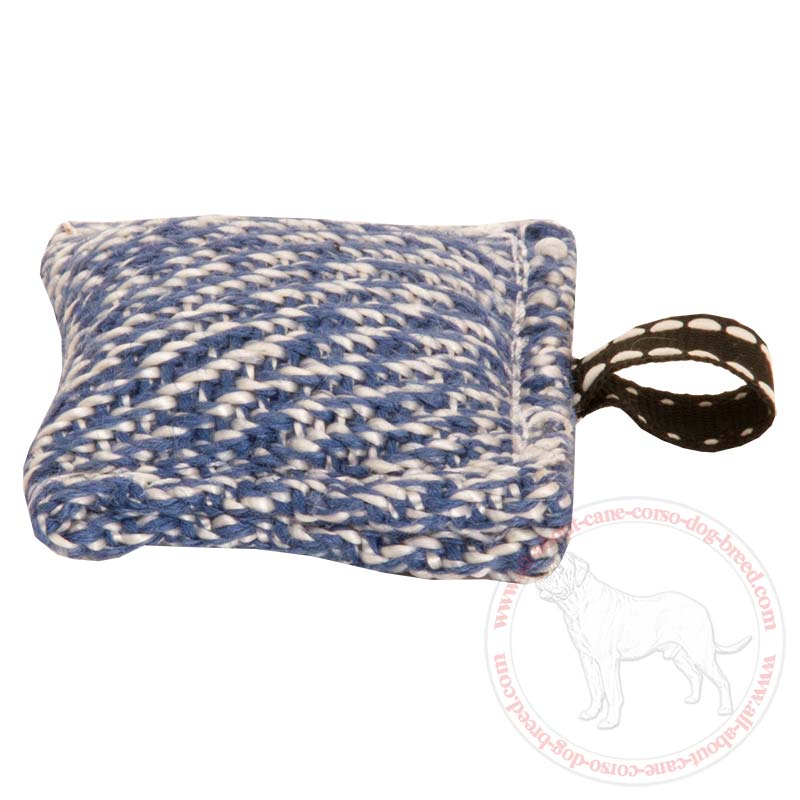 French Linen Pocket-Size Cane Corso Bite Tug with Small Loop