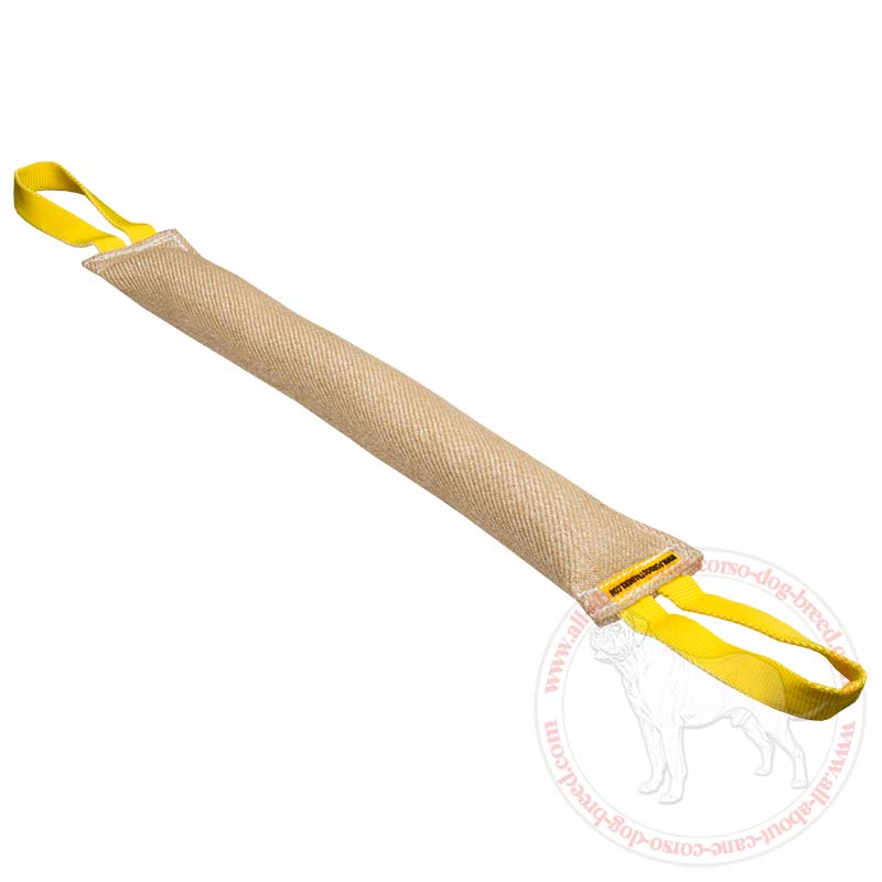 Strong Jute Cane Corso Bite Tug with Handles