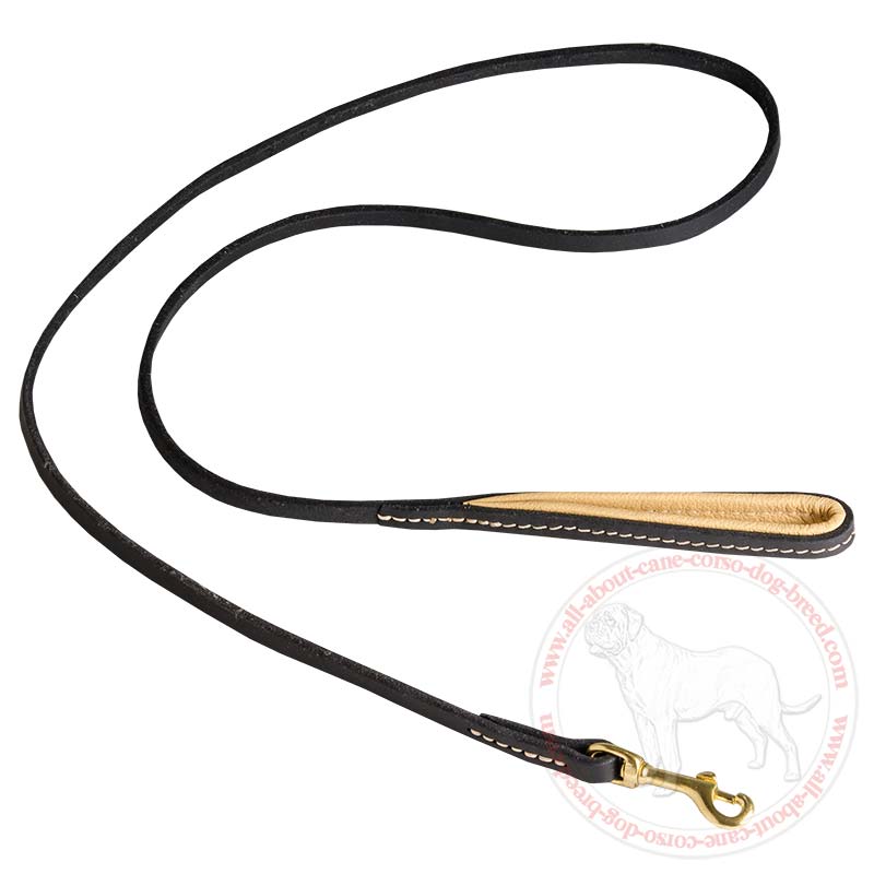 Hand-stitched Leather Cane Corso Leash - Click Image to Close