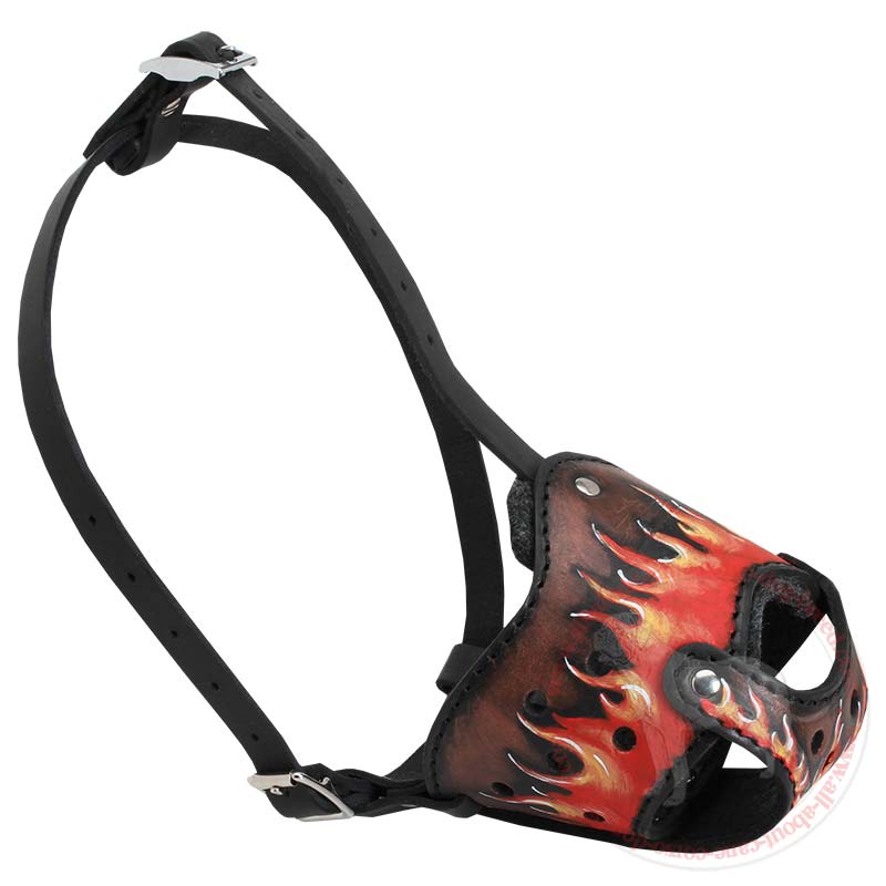 Unique Handmade Leather Dog Muzzle for Cane Corso