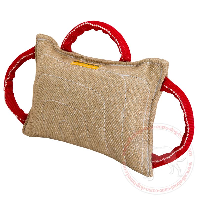 Cane Corso Bite Pad made of Jute with 3 Handles for Training Your Pet