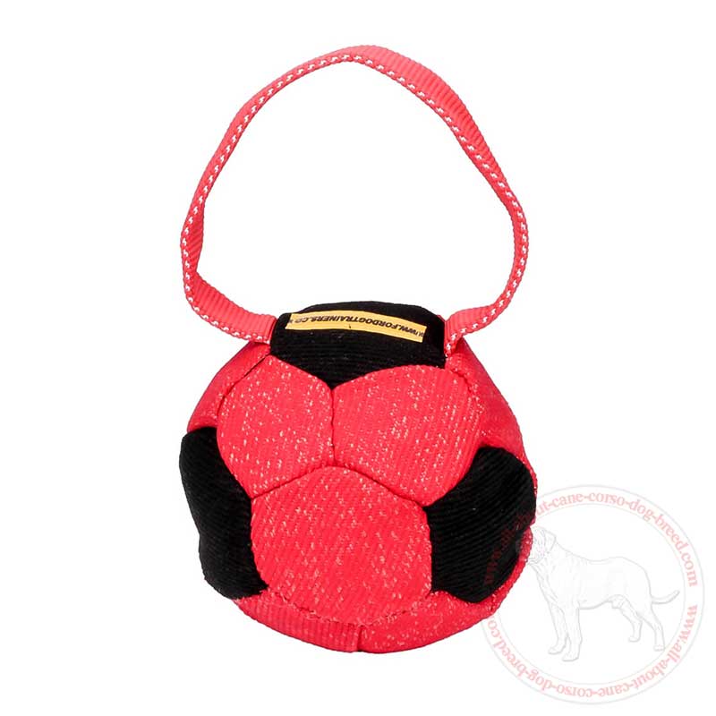 'Soccer Fan' Colorful French Linen Cane Corso Bite Tug