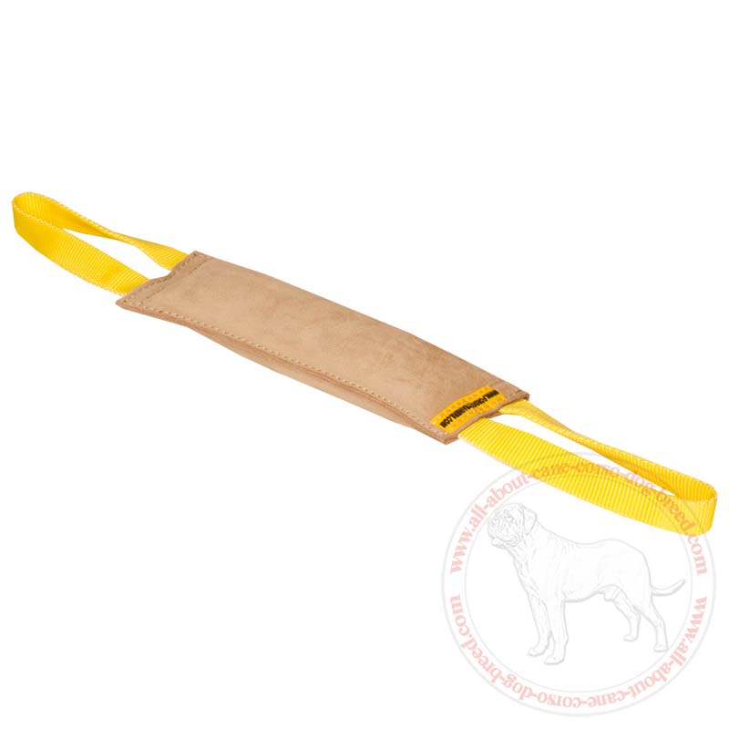 Cane Corso Durable Leather Bite Dog Tug with Handles