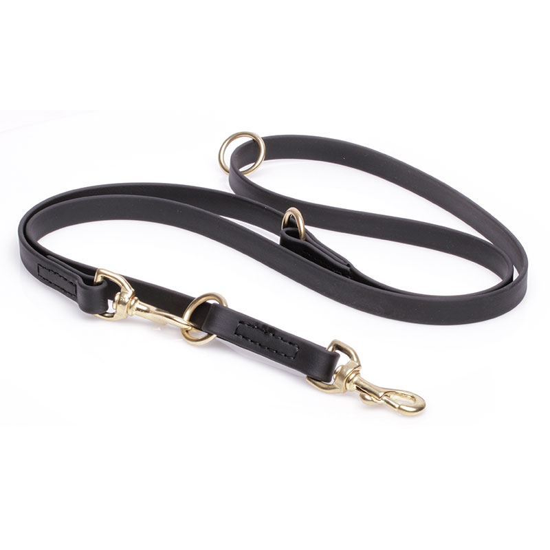 Multipurpose Black Biothane Cane Corso Leash for over 7 Different Activities