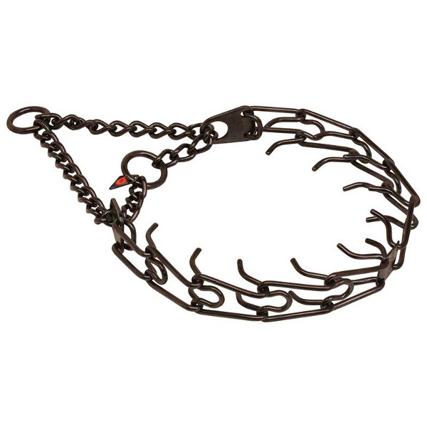 Strong Herm Sprenger Cane Corso Pinch Prong Collar of Black Stainless Steel - 2.25 mm (1/11 inch)