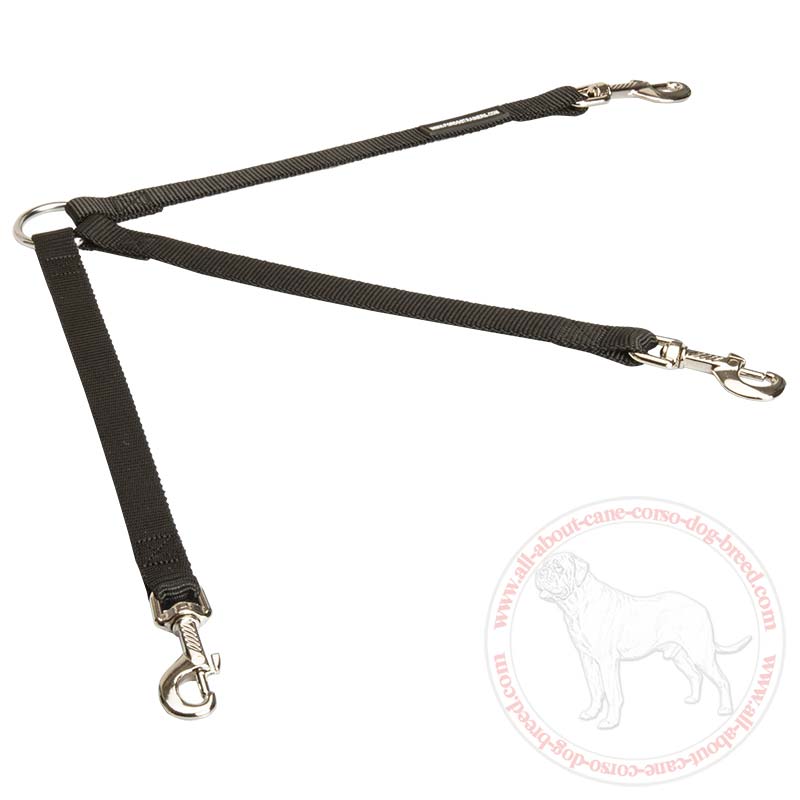 Any Weather Nylon Triple Coupler for 3 Walking 3 Dogs at Once!