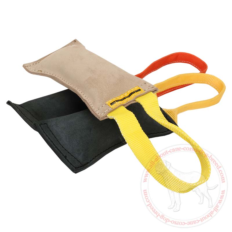 Excellent Drive and Retrieve Building Tool - Leather Dog Bite Tug w/h 1 Handle