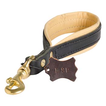 Leather Dog Leash for Cane Corso Nappa Padded Inside