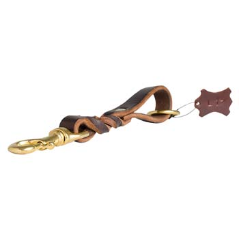 Leather Dog Pull Tab for Cane Corso Braided and Riveted