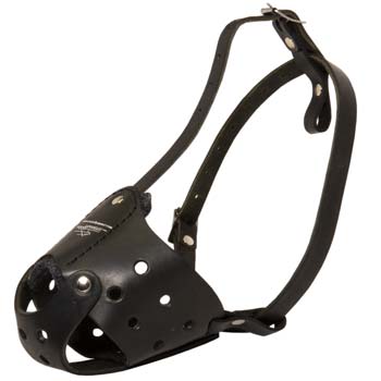 Soft and comfortable leather muzzle