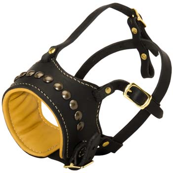 Soft and comfortable leather muzzle for Cane Corso