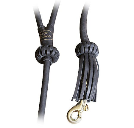 Rolled Leather Dog Leash 4 foot Round lead for Cane Corso